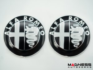 Alfa Romeo Emblem Covers - Front + Back Set - V1 - 74mm